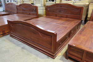 雙人床,實木雙人床,仿古雙人床,檀木雙人床,箱型雙人床2